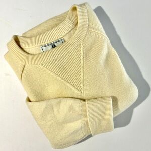 Carrol & Co. Beverly Hills Luxury Pure Scotland Wool Sweater Ivory, L, Old Money